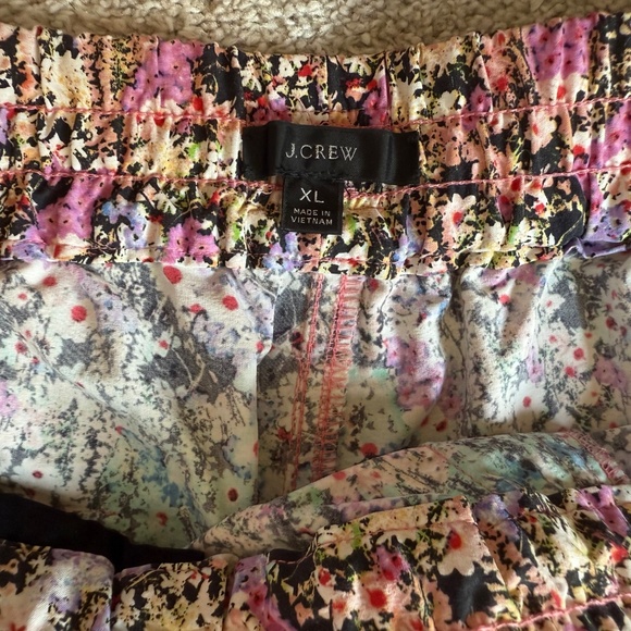 J.Crew Paddle Board Shorts Watercolor Floral Drawstring Pocket Women's XL BC990 - Picture 4 of 6